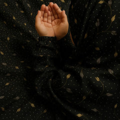 Namaz Chaddar - Saffron Black