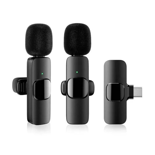 K9 Wireless Microphone dual Lavalier with USB Type C Cable