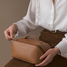 Load image into Gallery viewer, Large capacity leather Travel Cosmetic Bag
