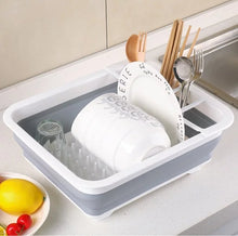 Load image into Gallery viewer, Silicone foldable drainer dish rack
