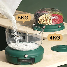 Load image into Gallery viewer, Versatile 9 Kg Rotatable Rice Storage Organizer with 6 Adjustable Dividers
