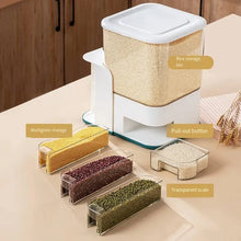 Load image into Gallery viewer, 10 Kg Rice Storage Airtight Measuring Box with Compartments
