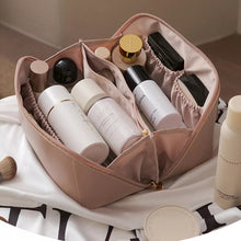 Load image into Gallery viewer, Large capacity leather Travel Cosmetic Bag
