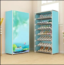 Load image into Gallery viewer, 7 Layers Zipper Cover Shoes Rack
