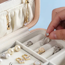Load image into Gallery viewer, Zipper Jewelry Storage Box With Mirror
