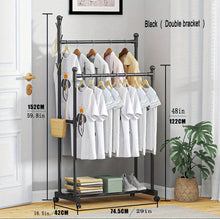 Load image into Gallery viewer, Double Portion Cloth Hanging Rack
