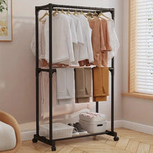 Load image into Gallery viewer, Moveable Clothes Hanging Rack
