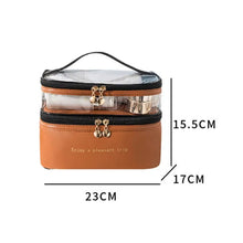 Load image into Gallery viewer, Dual Compartment cosmetic bag
