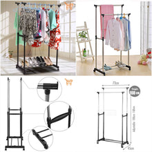 Load image into Gallery viewer, Double Pole clothes Rack
