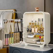 Load image into Gallery viewer, Clear View Cosmetic Organizer With Mirror &amp; LED
