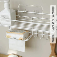 Load image into Gallery viewer, Bathroom Storage Shelf with Hooks and Soap Dish
